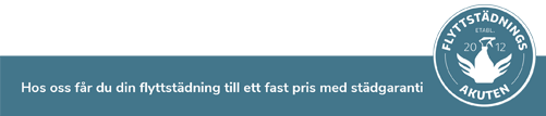 flyttstädningsakuten i Eksjö slogan